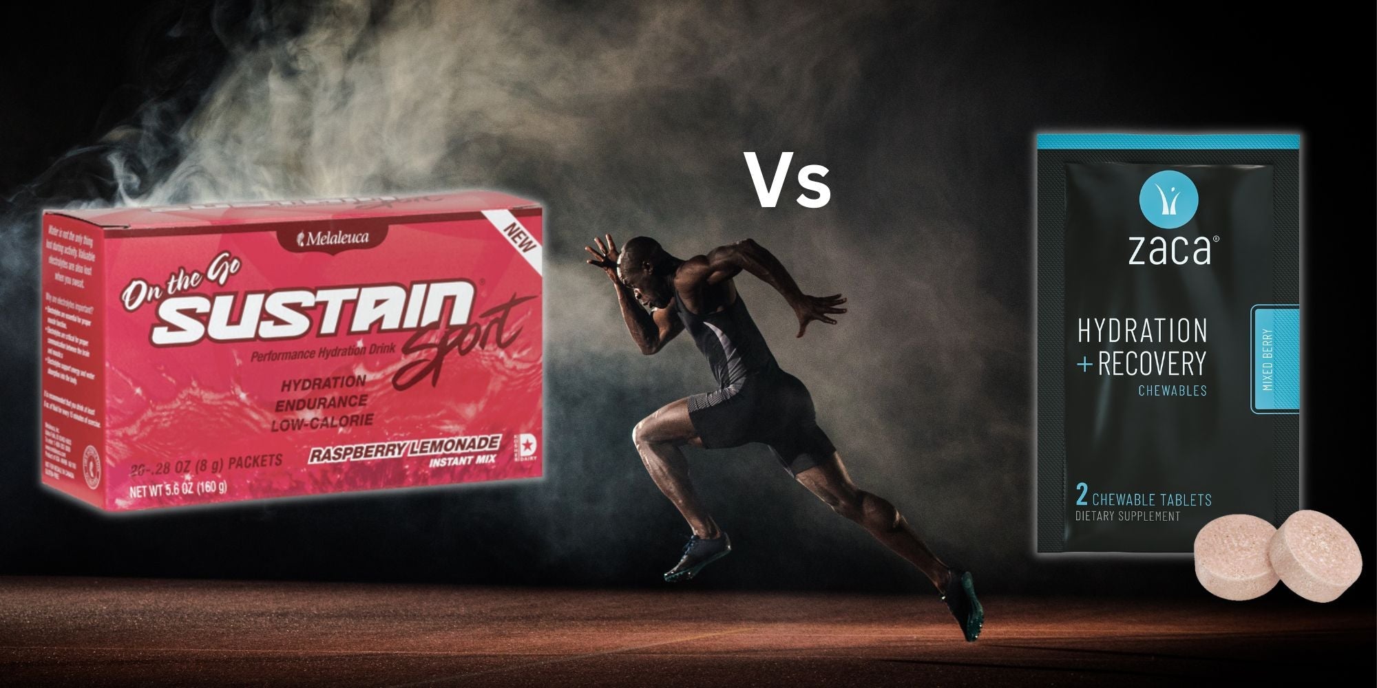 Sustain Performance Hydration Drink Sport vs Zaca - Zaca